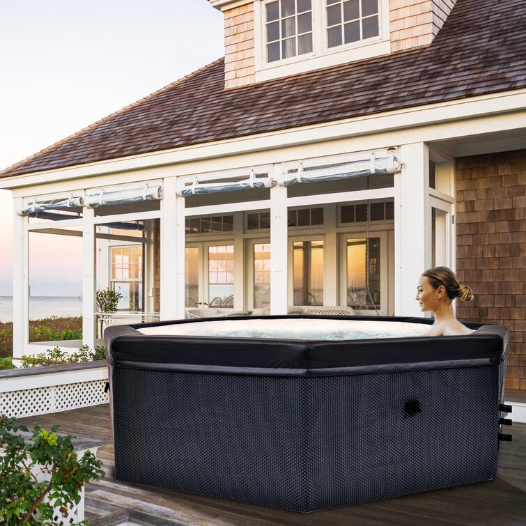 avenli aegean 6 person rigid foam wall portable hot tub spa avenli aegean 6 person rigid foam wall portable hot tub spa