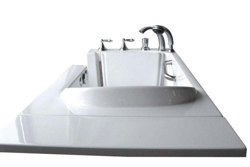 avora bath walk in left hand soaker tub 53x26x36