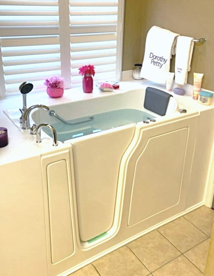avora bath walk in left hand soaker tub 53x26x36