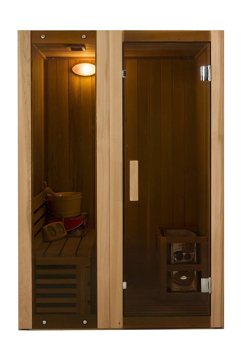 aleko sti2ced cedar indoor wet dry sauna steam room, 3 kw harvia kip heater, 2 person aleko sti2ced cedar indoor wet dry sauna steam room, 3 kw harvia kip heater, 2 person