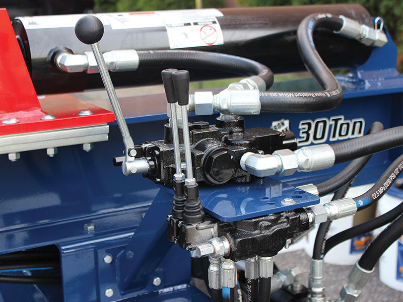 iron and oak 30 ton log splitter with log lift (bhh4013gx30)
