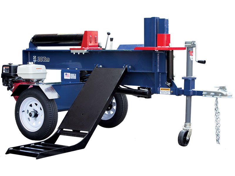 iron and oak 30 ton log splitter with log lift (bhh4013gx30)