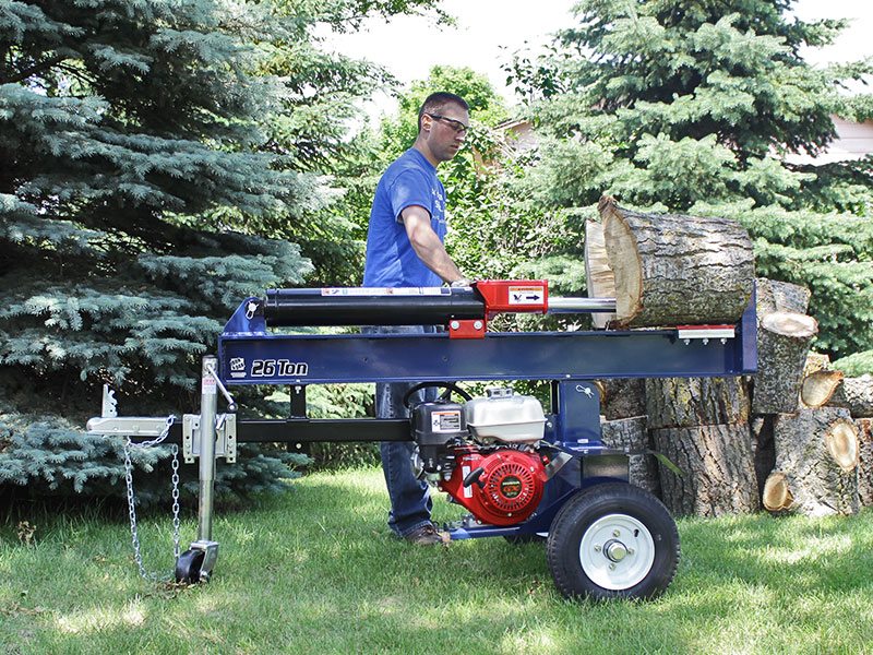 iron and oak 26 ton vertical horizontal log splitter torsion axle (bhvh2616gxt)