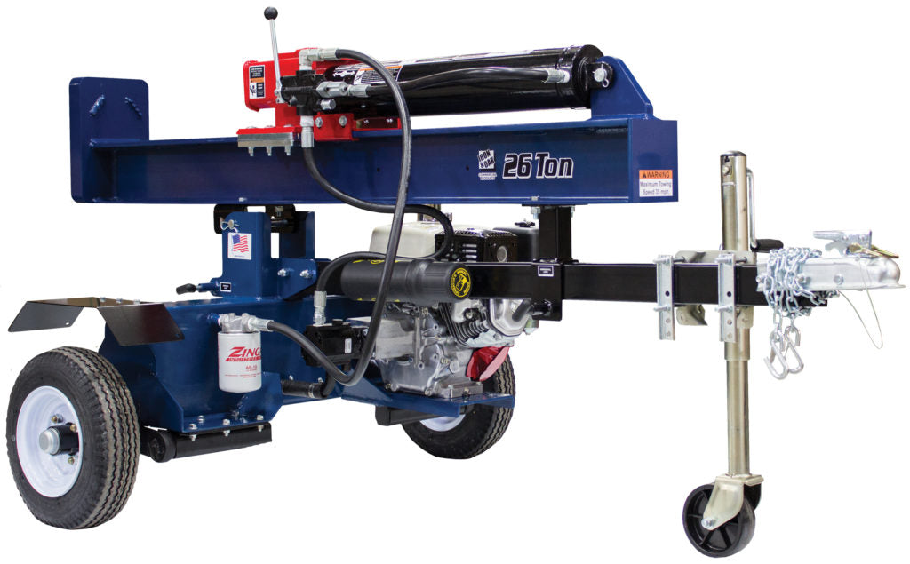 iron and oak 26 ton vertical horizontal log splitter torsion axle (bhvh2616gxt)