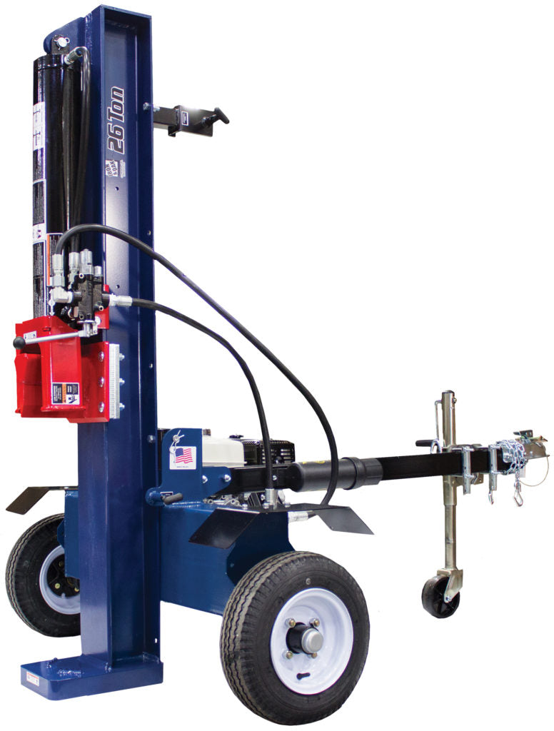 iron and oak 26 ton vertical horizontal log splitter torsion axle (bhvh2616gxt)