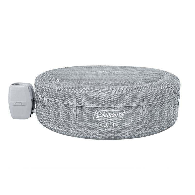 bestway coleman sicily airjet inflatable hot tub with energysense cover, grey bestway coleman sicily airjet inflatable hot tub with energysense cover, grey