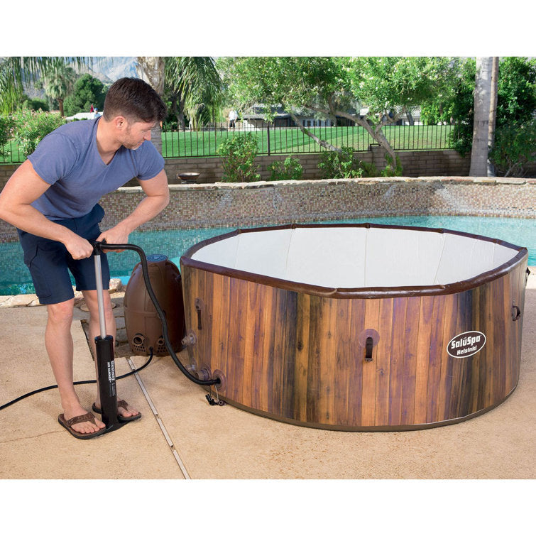 bestway saluspa helsinki 7 person inflatable hot tub spa w/ algaecide treatment bestway saluspa helsinki 7 person inflatable hot tub spa w/ algaecide treatment