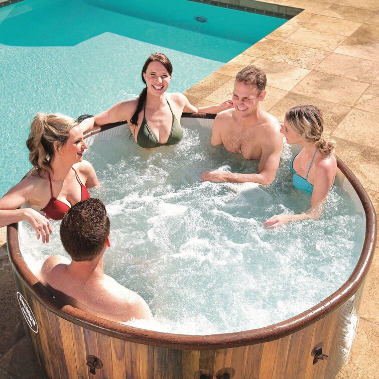 bestway saluspa helsinki 7 person inflatable hot tub spa w/ algaecide treatment bestway saluspa helsinki 7 person inflatable hot tub spa w/ algaecide treatment