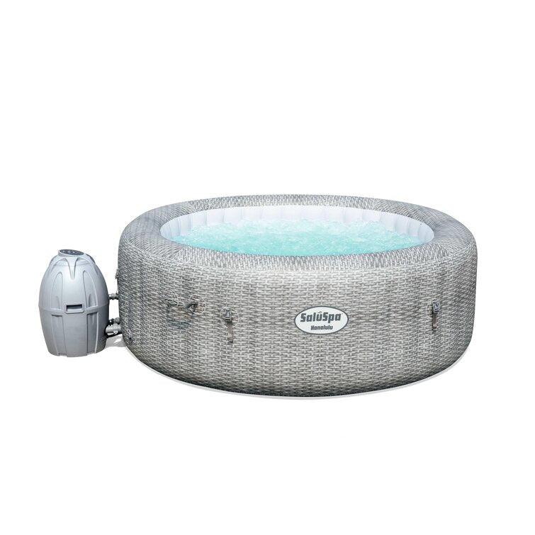 bestway saluspa airjet 6 person inflatable hot tub spa with chemical treatment bestway saluspa airjet 6 person inflatable hot tub spa with chemical treatment