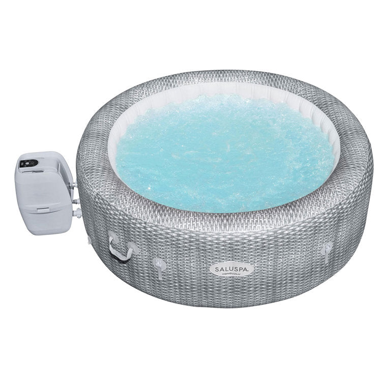 bestway saluspa airjet 6 person inflatable hot tub spa with chemical treatment bestway saluspa airjet 6 person inflatable hot tub spa with chemical treatment