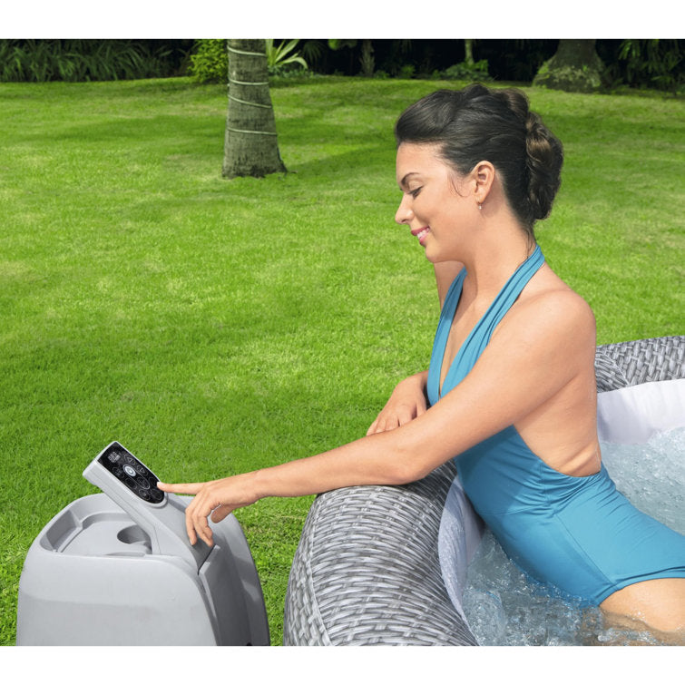 bestway saluspa airjet 6 person inflatable hot tub spa with chemical treatment bestway saluspa airjet 6 person inflatable hot tub spa with chemical treatment