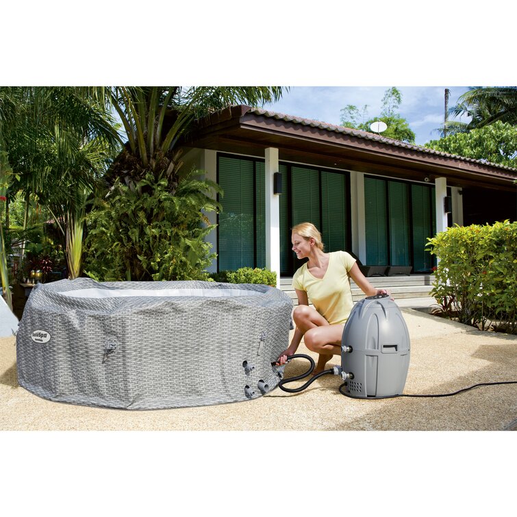 bestway saluspa airjet 6 person inflatable hot tub spa with chemical treatment bestway saluspa airjet 6 person inflatable hot tub spa with chemical treatment
