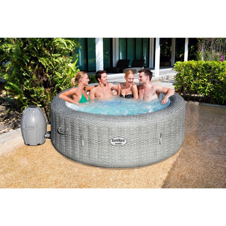 bestway saluspa airjet 6 person inflatable hot tub spa with chemical treatment bestway saluspa airjet 6 person inflatable hot tub spa with chemical treatment