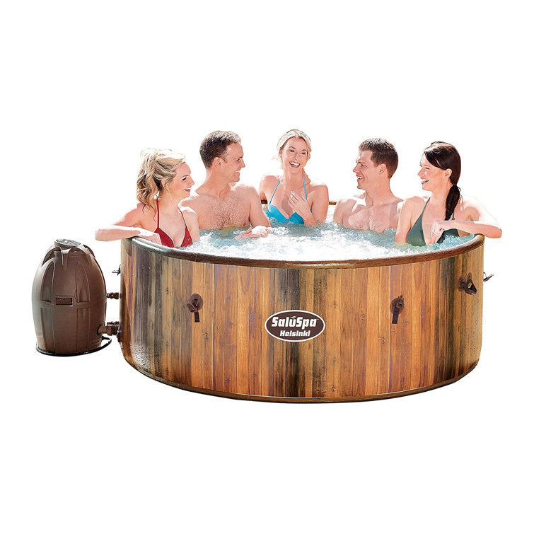 bestway saluspa helsinki 7 person inflatable hot tub w/ chemical treatment blend bestway saluspa helsinki 7 person inflatable hot tub w/ chemical treatment blend