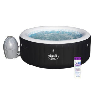 bestway saluspa miami 4 person inflatable hot tub spa w/ spa chemical treatment