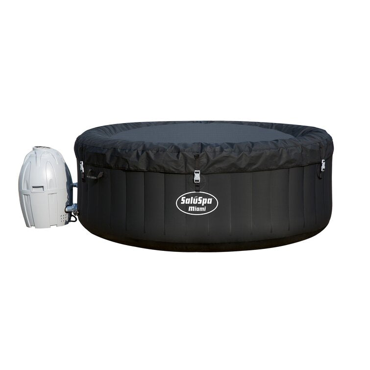 bestway saluspa miami 4 person inflatable hot tub spa w/ spa chemical treatment