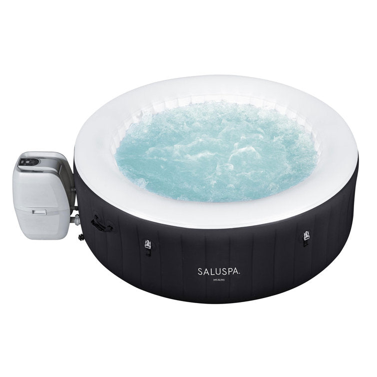 bestway saluspa miami 4 person inflatable hot tub spa w/ spa chemical treatment