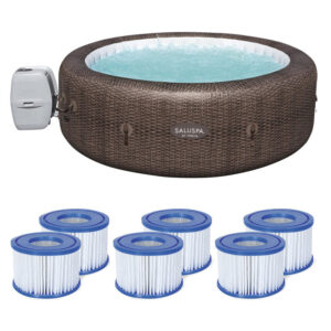 bestway saluspa st moritz airjet hot tub and 6 coleman saluspa type vi cartridges