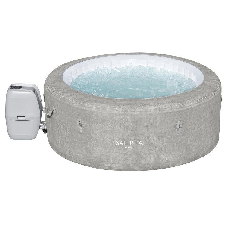 bestway zurich saluspa 2 4 person inflatable round hot tub with 120 airjets