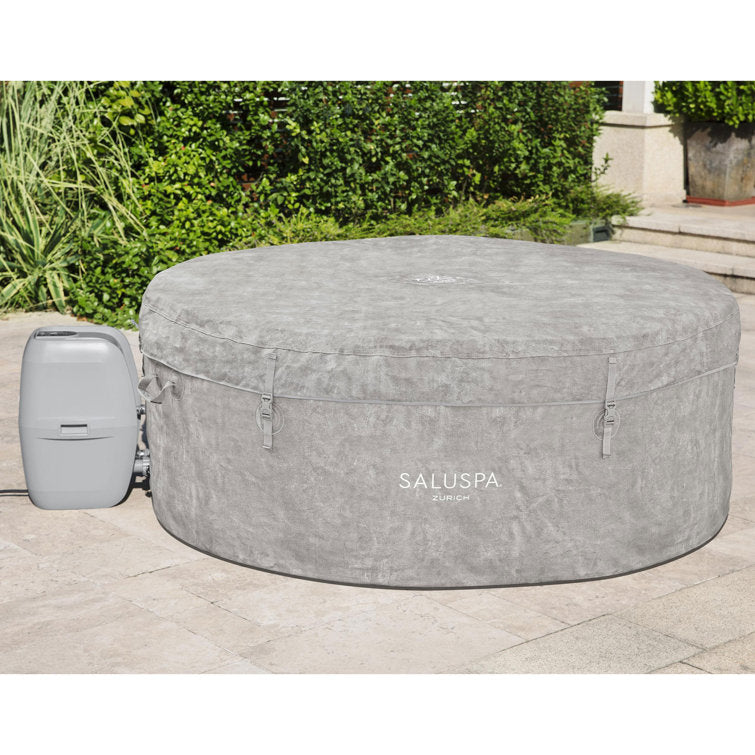 bestway zurich saluspa 2 4 person inflatable round hot tub with 120 airjets