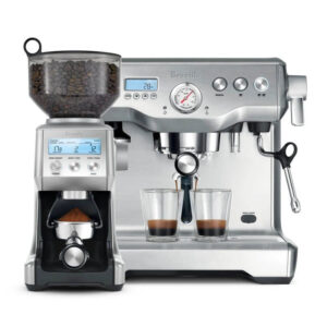 breville dynamic duo dual boiler espresso machine and smart grinder pro package, stainless steel – bep920bss