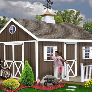 easton 16×12 wood storage shed kit – all pre cut