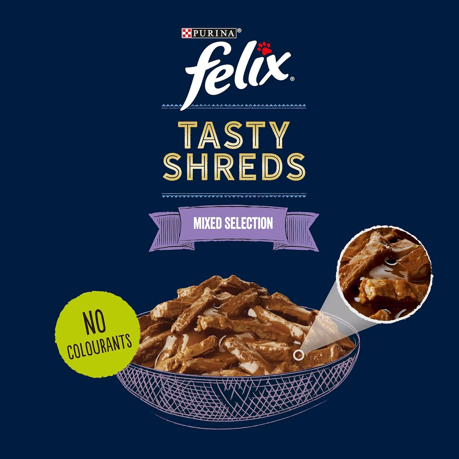 felix tasty shreds mixed selection in gravy wet cat food 120x80g felix tasty shreds mixed selection in gravy wet cat food 120x80g