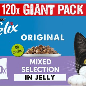felix original mixed selection in jelly wet cat food 120x85g