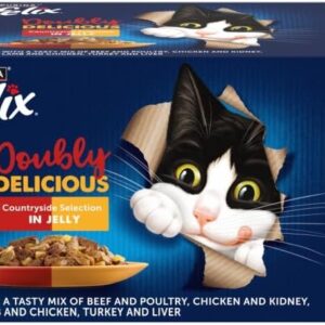 felix doubly delicious countryside selection in jelly wet cat food 40x85g