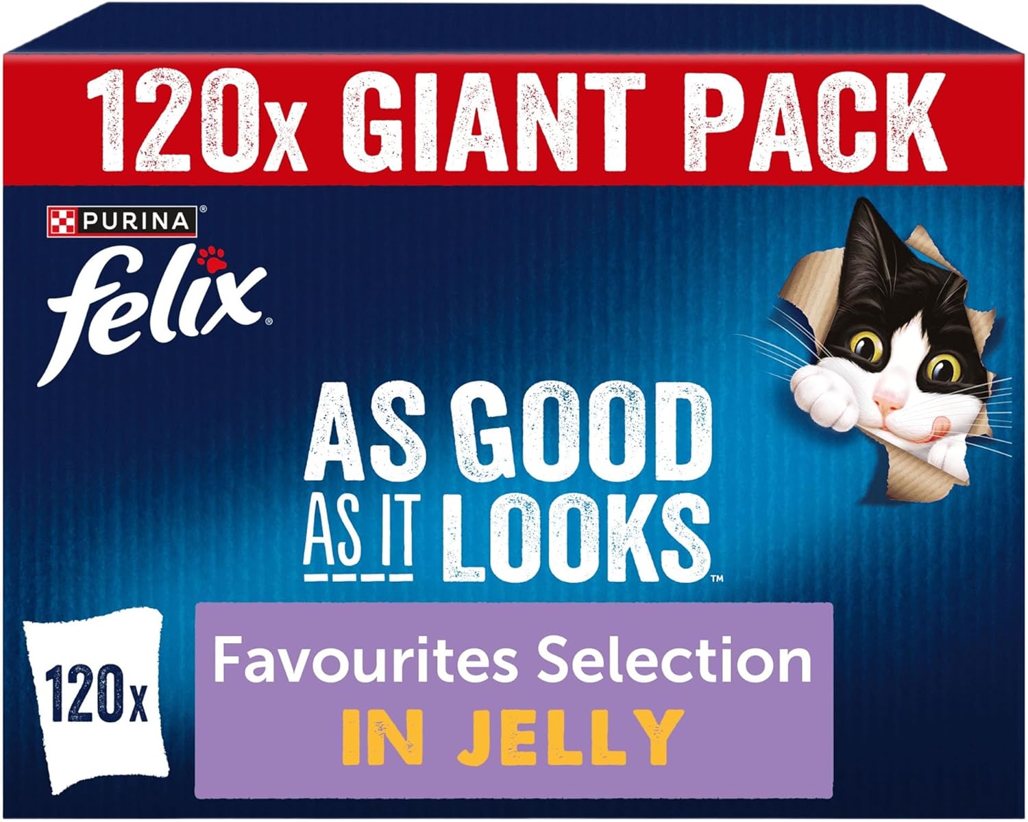 felix as good as it looks favourites selection in jelly wet cat food 120x85g felix as good as it looks favourites selection in jelly wet cat food 120x85g