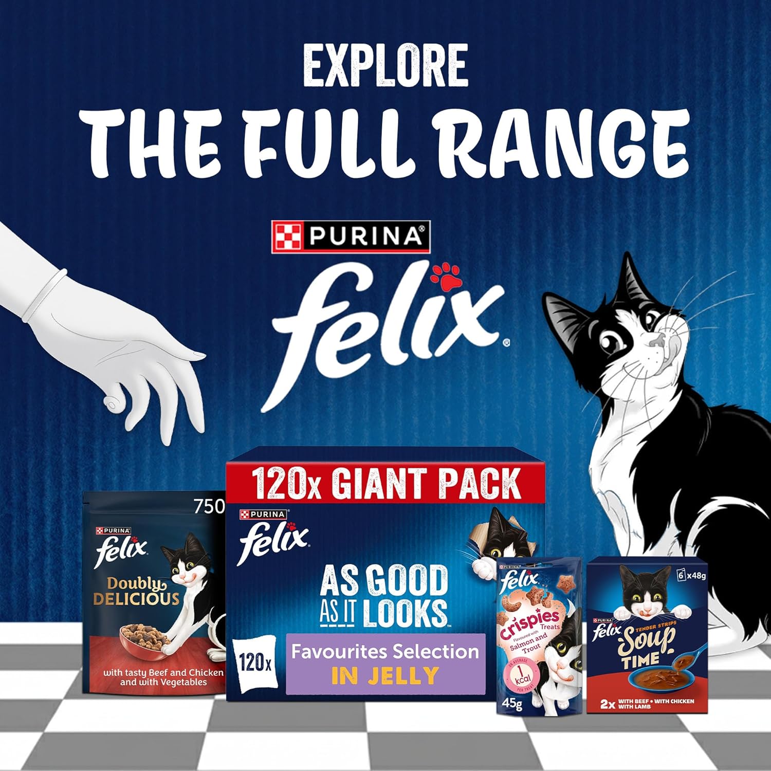 felix as good as it looks favourites selection in jelly wet cat food 120x85g felix as good as it looks favourites selection in jelly wet cat food 120x85g