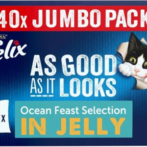 felix as good as it looks ocean feasts wet cat food 40x85g