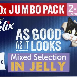felix as good as it looks kitten mixed selection in jelly wet cat food 40x85g