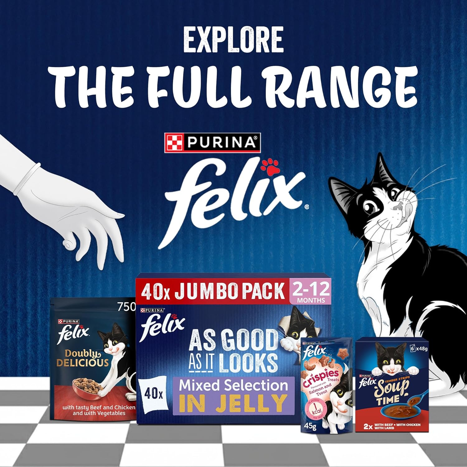 felix as good as it looks kitten mixed selection in jelly wet cat food 40x85g felix as good as it looks kitten mixed selection in jelly wet cat food 40x85g