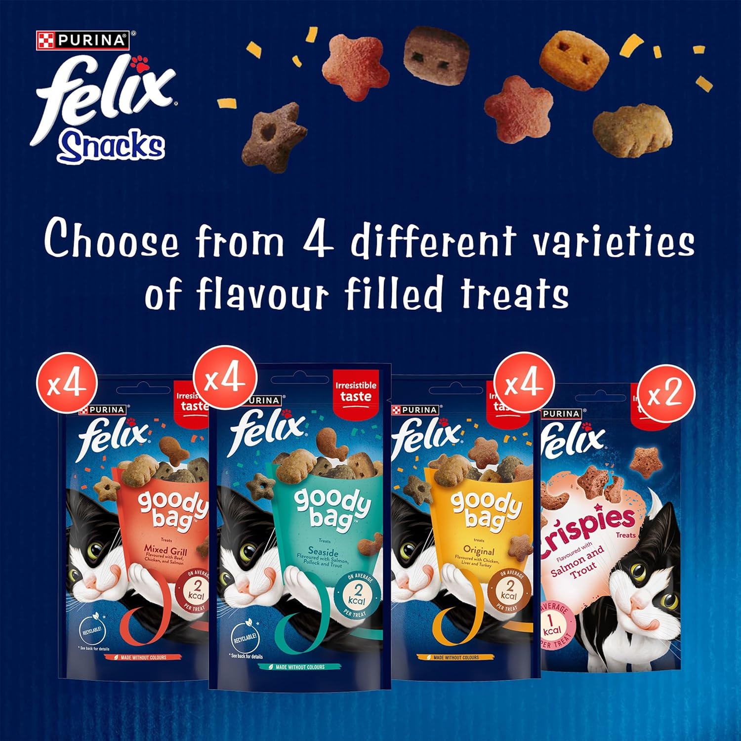 felix mixed snack box cat treats 810g felix mixed snack box cat treats 810g