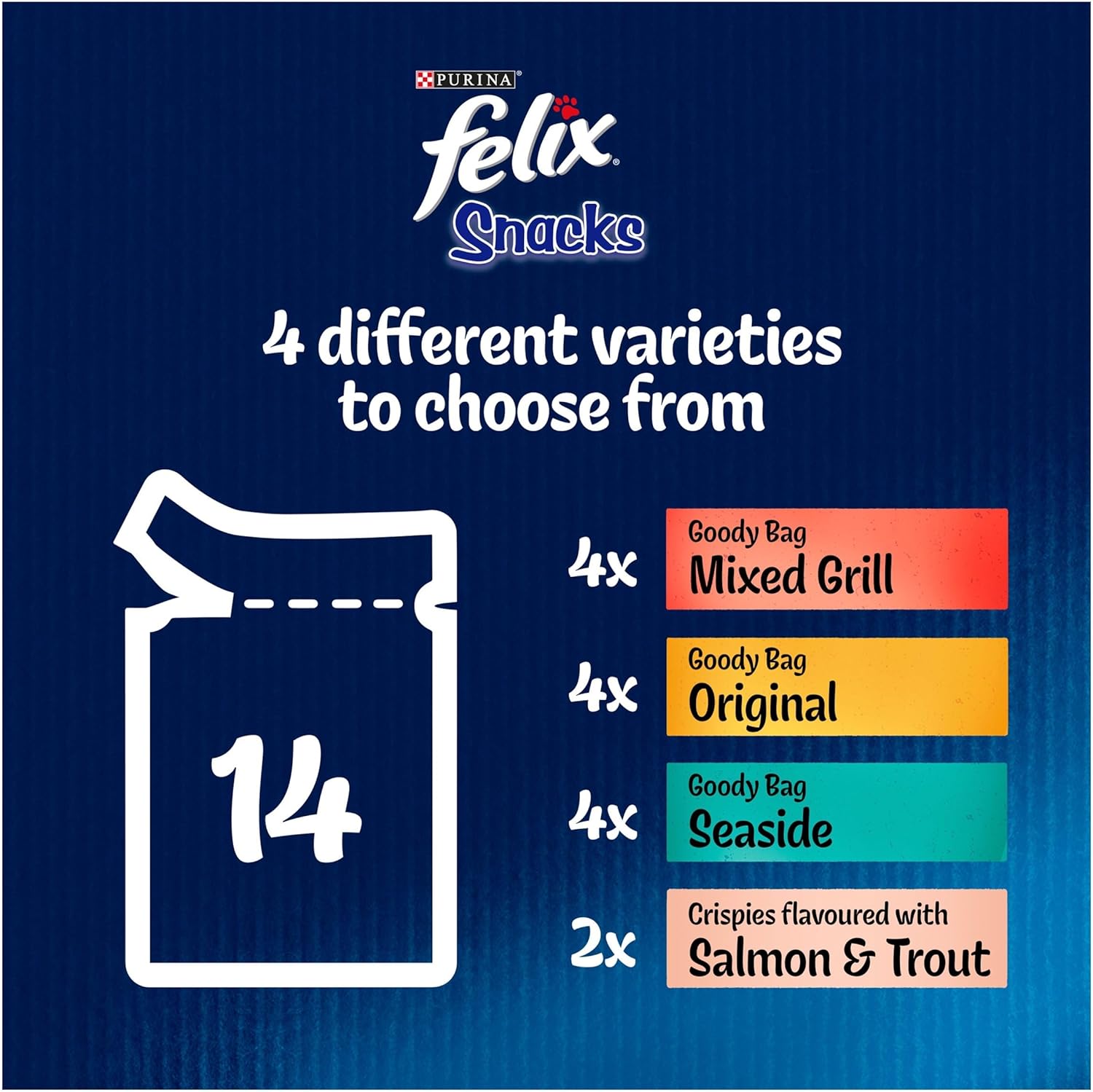 felix mixed snack box cat treats 810g felix mixed snack box cat treats 810g