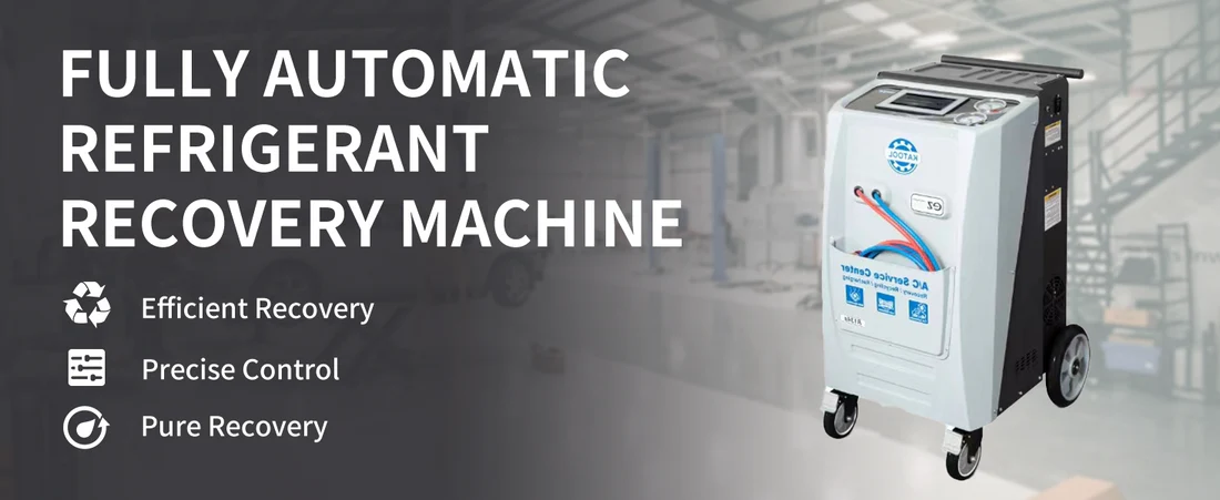 fully automatic recovery recycle and recharge dual ac1800 machine by katool
