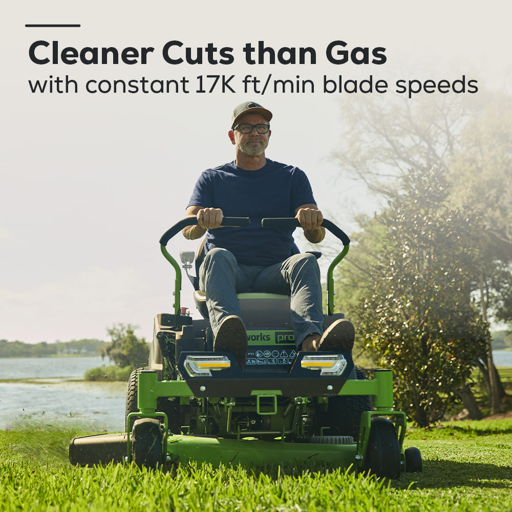 60V 42″ Cordless Battery CrossoverZ Zero Turn Riding Lawn Mower 3-Tool Combo Kit w/ (6) 8Ah Batteries, One(1) 2.5Ah Battery & Four (4) Chargers GWT CZ426 APlus 1