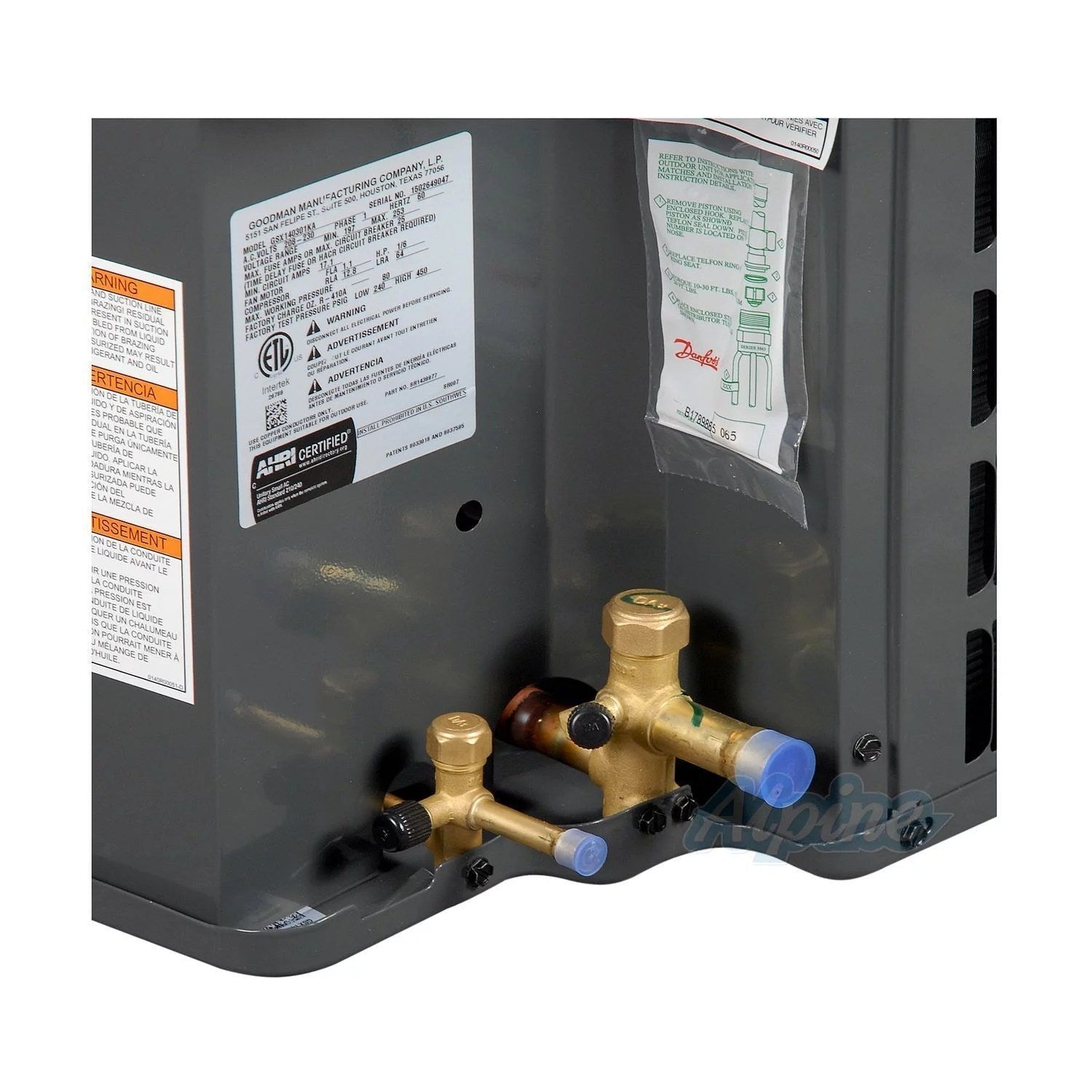 goodman 2 ton 14 seer air conditioning system – gsx140241 – aruf29b14