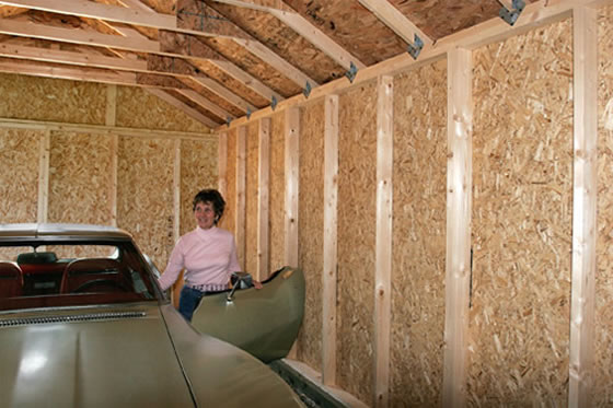 12x24 Greenbriar Wood Shed Interior Photo 12x24 Greenbriar Wood Shed Interior Photo