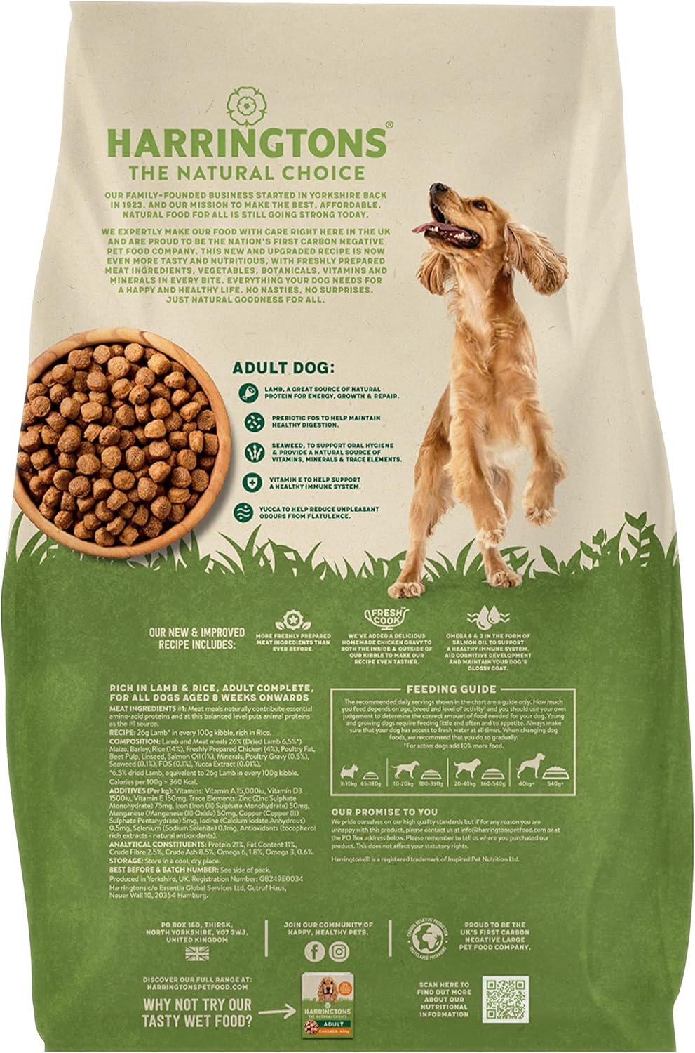 harringtons complete dry adult dog food lamb & rice 15kg made with all natural ingredients harringtons complete dry adult dog food lamb & rice 15kg made with all natural ingredients