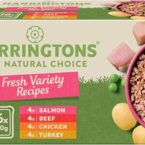 harringtons complete wet tray grain free hypoallergenic adult dog food variety bumper pack 16x400g
