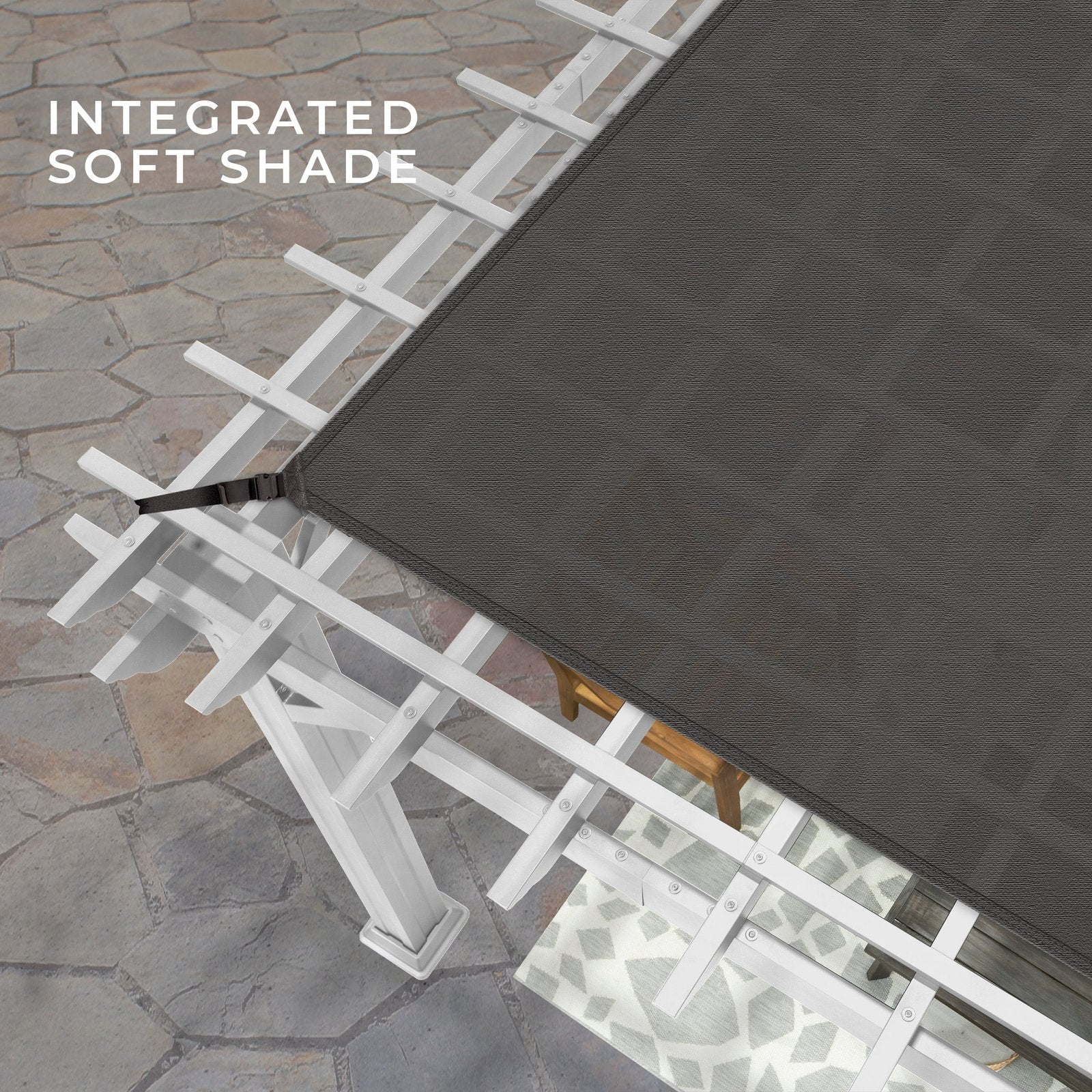 16×12 hawthorne traditional steel pergola with sail shade soft canopy 16×12 hawthorne traditional steel pergola with sail shade soft canopy