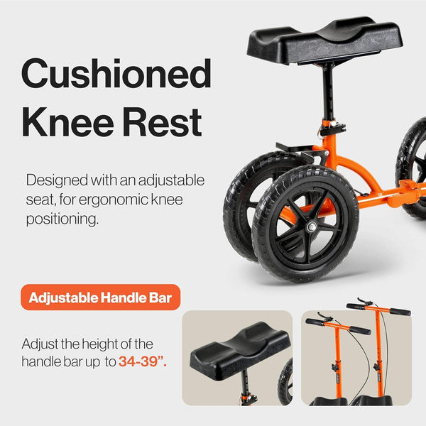 super handy gut148 aluminum height adjustable knee walker