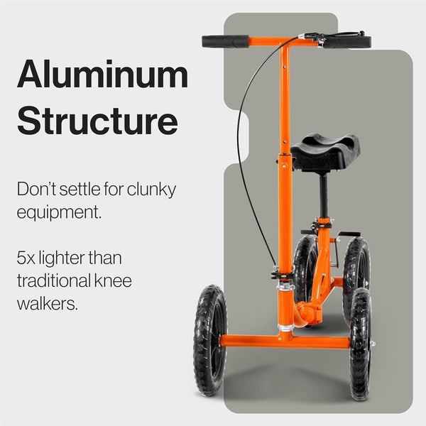 super handy gut148 aluminum height adjustable knee walker
