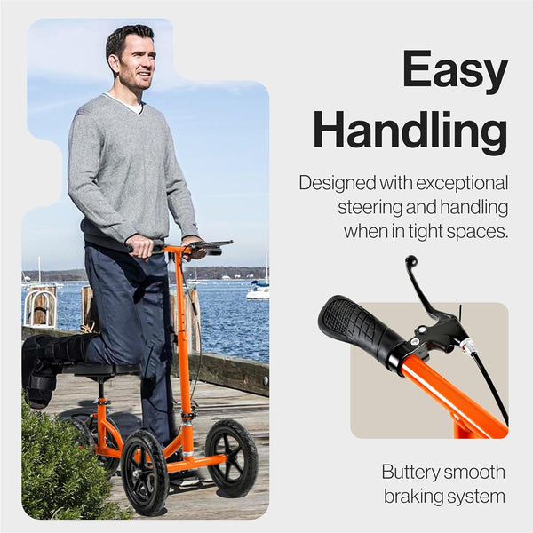 super handy gut148 aluminum height adjustable knee walker
