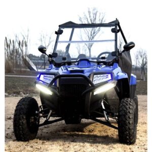 200cc highlander utv fuel injected utility vehicle gas golf cart alternate fully loaded – yk200u – blue