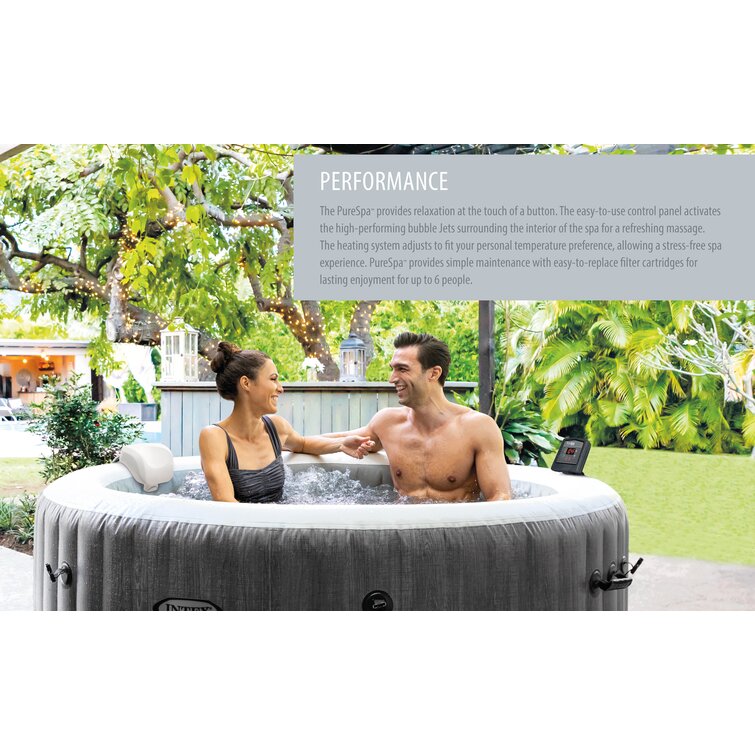 intex greywood deluxe 4 person inflatable hot tub bubble jet spa intex greywood deluxe 4 person inflatable hot tub bubble jet spa