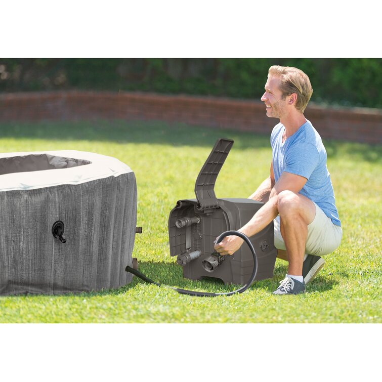 intex greywood deluxe 4 person inflatable hot tub bubble jet spa intex greywood deluxe 4 person inflatable hot tub bubble jet spa