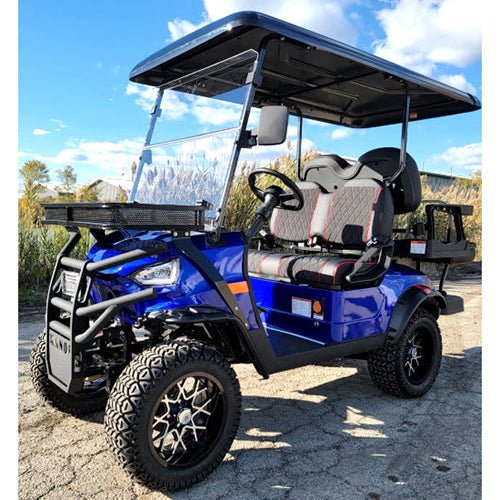 48v electric golf cart 4 seater lifted renegade edition utility golf utv – blue